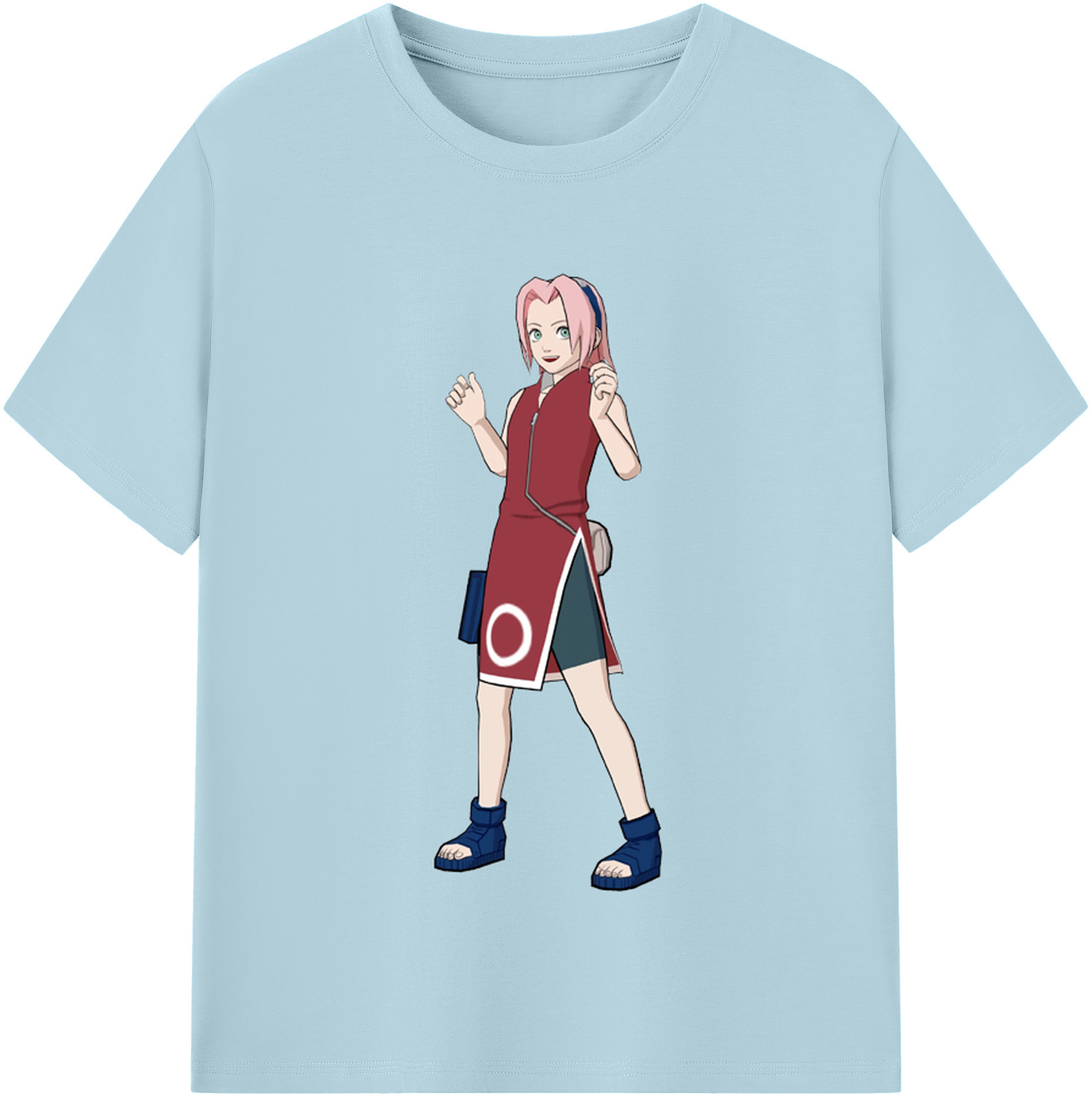 （画像用） NARUTO -ナルト- 春野サクラ Haruno Sakura 綿100％半袖Tシャツ（フロントプリント）